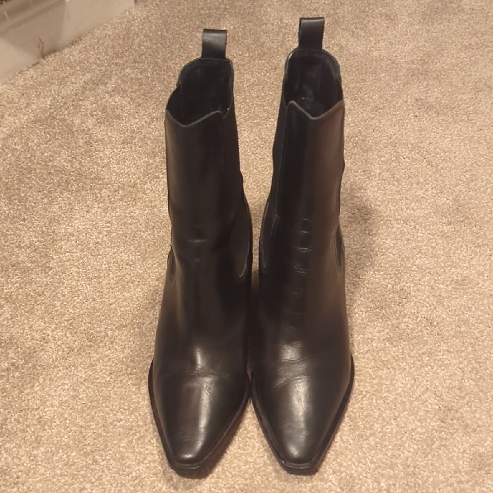 11 - Black Leather Ankle Boots